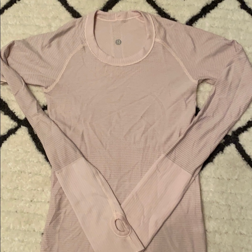 Light pink Lulu Lemon Long Sleeve